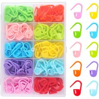 Colorful Crochet Locking Stitch Markers, Knitting Stitch Markers Clips with Storage Box, DIY Craft Sewing Accessories for Weavin