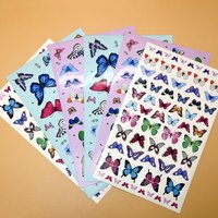 Creative Path Scrapbooking Colored Butterfly Sticker Sheets Small Deco Sticker For Phone Planner Junk Journaling DIY Card Making