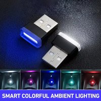 1/2pcs Mini USB LED Car Light Car Interior Atmosphere Light Emergency Lighting Light PC Auto Colorful Decorative Lamp Car