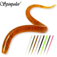 Spinpoler Soft Worm Fishing Lure Stick Tail 14cm Artificial Loach Senko Silicone Fake Bait Swimbait Jig Wobbler Fishing Tackle