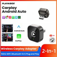 2026 Wireless CarPlay Adapter 2-in-1 Wired to Wireless Dongle for Apple & Android Auto Plug and Play For Car With Wired CarPlay