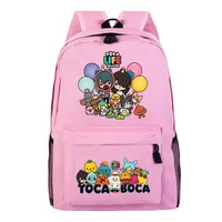 Kawaii Toca Life World Print Backpacks Children Casual Bookbag Boys Girls Cartoon School Bag Kids Toca Boca Rucksack gift Bag