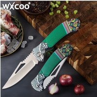WXCOO Folding Knife Stainless Steel Cooking Kitchen Vegetable Knife Accessories Fruit Peeler Meat Cleaver Pocket Knife Kitchen