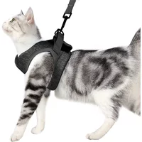 Cat Harness and Leash for Walking Escape Proof Soft Vest Harnesses for Cat Breathable Reflective Strips Jacket Cat Accessories