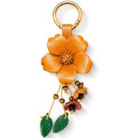 A93Z PU Leather Leaf Flower Tassel Keychain Boho Accessories Cute Keychains For Women Wallet Bag Purse Ring Pendant Charms