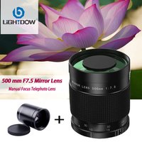 Lightdow Telephoto Lens Mirror Lens for Nikon D3400 D500 D7200 D5500 D750 D810 D3300 D5300 Manual Lens Canon 60D 70D 77D camera