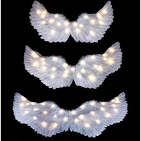 Adult Child LED Light Up Angel Feather Wing Flower Wreath Headband Birthday Party Gift Costumes Halloween Wedding Festival