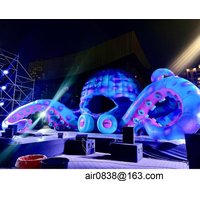 10m Inflatable Octopus Dj Stage Booth Giant Inflatable Octopus With Blower For Ocean Event Decoration Free Air Shipping