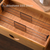 【S】2Pcs Adjustable Drawer Divider Organiser DIY Room Kitchen Storage Separators for Home Use Durable Material Easy to Clean
