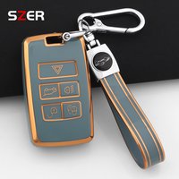 Fashion TPU Car Remote Key Case Cover For Land Rover Range Rover Evoque Discovery Sport Velar For Jaguar XE E-PACE XF Keychain