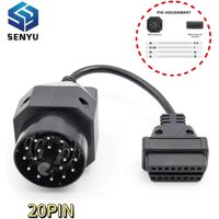 OBD To OBD2 Adapter 20pin to OBD2 16PIN Female Connector Car Diagnostic Scanner e36 e39 X5 Z3 for 20 pin OBD 2 Old Car