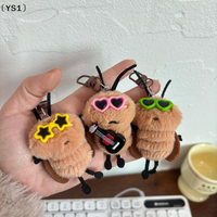 〔YS1〕Creative Cartoon Cockroach Doll Plush Keychain Fun Cockroach Stuffed Plush Toy Pendant Backpack Decoration Accessories