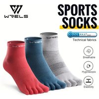 COOLMAX 5 Toe Socks Moisture Wicking Shock-proof Running Socks For Marathon Quick Dry Breathable Blister Prevention Toe Socks