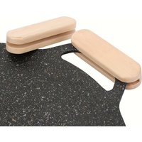 2pcs/Set Solid Wood Flat Bottom Pot Insulation Handles Anti-Burn Portable Baking Pan Handle for Outdoor Cookware Wok