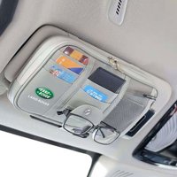 Car Sun Visor Organizer Sunglass Holder Card Storage Pouch For Land Rover Discovery 3 4 Range Rover Freelander 2 SVR Accessories