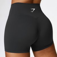 Women's Brushed Elastic Yoga Shorts for Outdoor Running and Pilates, Three-Quarter Sports Shorts