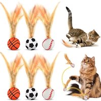 3Pcs Interactive Cat Ball Toy Ultra Quiet Self Rolling Floating Pet Toy Bite Resistant Rubber Ball for Kittens and Adult Cats