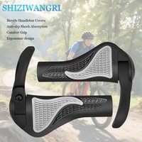 1 Pair Bicycle Grip Lock-on Handlebar Cover Ergonomic MTB Mountain Cycling Anti-slip Handle Bar End Bike Accessories