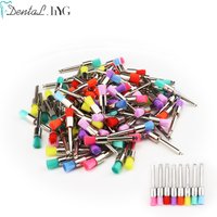 100pcs/Bag Disposable Dental Polisher Nylon Bristle Brush Polishing Brushes Teeth Whitening Prophy Brushes Dentist Materials