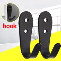 Wall coat hooks, black coat hooks, wall mounted hooks, metal hooks for entryway, kitchen, bedroom, bathroom, office, toilet