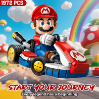 Kart Building Blocks Set Racing Car Model 1972 PCS Durable Educational DIY Bricks Toy for Kids Adults Birthday Christmas Gifts