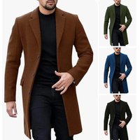New Woolen Men's Coat Japanese and Korean Single-breasted Cardigan Woolen Jackets for Men