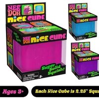 Nee Doh Ice Cube Shaped Squish Toy Super Stretchy Anti-Stress Ball Office Desk Decompression Toy for Students Adults