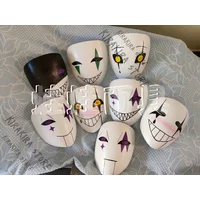The Freak Circus Pierrot mask Harlequin Ticket Taker Doctor Jester Handcraft Cosplay Costumes Headdress Hallowmas Anime Expo