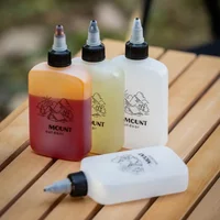 Outdoor Camping Oil Dispenser Bottle 120ml 4oz Leakproof Squeeze Container with Cap for Cooking Kitchen Vinegar Dressing