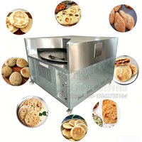 Commercial Rotating Flat Naan Bake Making Electric Gas Tandoor Lebanese Chapati Toaster Arabic Roti Pita Bread Oven