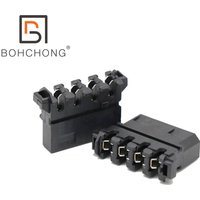 10pcs/lot Black Red Clear Crimp Molex IDE Crimped 4pin Power Connector Housing With End Cap 180 Degree and 90 Degree