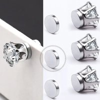 Shining Magnetic Ear Clips Non Piercing Strong Magnet Fake Piercing Clip Earrings for Women Men Jewelry Stud Earrings