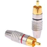 2PCS RCA Male Connector 270 Non Solder Plug Adapter For Audio Cable Plug Video CCTV Camera Solder-Free Adapter Cable Converter