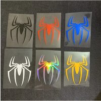 2PCS Spider Car Stickers Creative Waterproof Reflective Vinyl Decal for Rear & Front Windshield Decorative Accessories