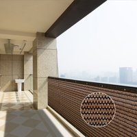 Privacy Fence Screen 120GSM Mesh Shade Net Cover with 50 Zip Ties and 10m Rope 3.28×19.68ft Effective Shading Fence Panels