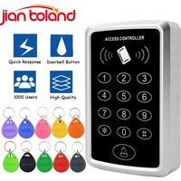 125KHz RFID Access Control Keypad EM Card Reader Door Access Control System Door Lock Opener Keyboard System Support 1000 Users