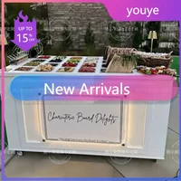 N36 U D Customized Wrought Iron Outdoor Display Stand Movable Promotional Display Stand Shopping Mall Multi-functional Dining Ta