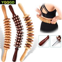 Curved Wood Therapy Massage Roller Tools,Lymphatic Drainage,Wooden Muscle Roller Stick for Waist and Thigh Rolling Massager Tool