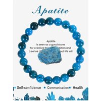 Healing Crystal Stone Bracelets With Card Natural Amethysts Lapis Lazuli Rose Quartzs 8mm Beads Bracelets For Women Men Jewelry