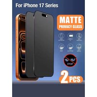 2 Pcs Matte Anti-Privacy Screen Protector Compatible With IPhone 17 Pro Max 16 15 14 13 12 11, 9H Hardness Tempered Glass