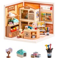 ROBOTIME Rolife Super Creator Series Furry Friends’ Home Miniature DollHouse Relaxing Craft Unique Birthday Gift for Women Girls