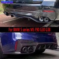 For BMW 5 series M5 F90 G30 G38 Carbon Fiber Car Rear Bumper Diffuser Rear Splitters Spoiler Back lip shunt Auto Parts body kit