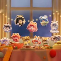 QKid Good Fortune Series Cute Mini Blind Box Toys Kawaii Anime Figure Plush Pendant Mystery Box Trendy Vinyl Keychain Girl Gifts