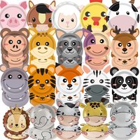 10/50pcs Farm and Jungle Animals Theme Party Tableware Animals Shaped Disposable Plate Baby Shower Kids Birthday Decor Supplies