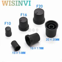 10PCS Black pattern plastic knob cap / potentiometer knob cap / amplifier audio adjustment knob cap / plum blossom shaft 6mm