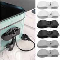 4PCS Ganizer Power Cord Organizer Self-adhesive Rubber Electrical Appliances Wire Clamps Durable Charging Cable Holder for Home