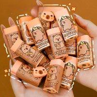 Adorable Capybara Cuttable Erasers For Kids High Sandwich Erasers Less Mess Pencil Erasers School Supplies Student Gift
