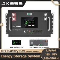 Zestaw baterii JKESS 16S 48V LiFePo4 DIY Pusty Zestaw Skrzyni 51.2V 314AH 16KWH System Magazynowania Energii JKBMS z RS485 RS232 CAN LCD