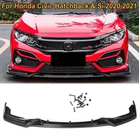 Front Bumper Lip Spoiler Splitter Diffuser Body Kit Guard Deflector For Honda Civic Hatchback 2016-2021 Car Accessories