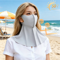 Summer Outdoor Cycling Mask UPF 50 Plus Extended Neck Sunscreen Protection Mountaineering Face Cover for Men Women